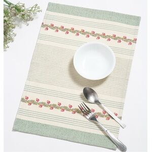 NWOT FabIndia Cotton Floral Mats/Napkins - Set of 4